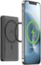 mophie - Snap+ Juice Pack Mini 5,000 mAh Portable Charger with MagSafe Compatibility - Black-Front_Standard 
