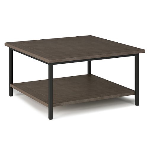 

Simpli Home - Skyler Square Coffee Table - Walnut Brown