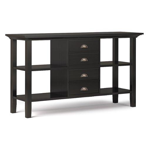 

Simpli Home - Redmond SOLID WOOD 54 inch Wide Transitional Console Sofa Table in - Hickory Brown