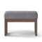 Simpli Home - Milltown Footstool Small Ottoman Bench - Pebble Grey-Front_Standard