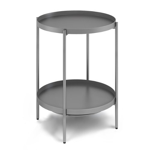 

Simpli Home - Monet Industrial 17 inch Wide Metal Metal End Table in - Storm Grey