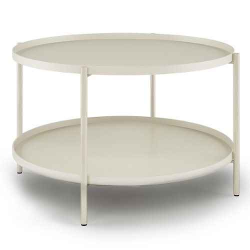 Simpli Home - Monet Metal Coffee Table - Cream