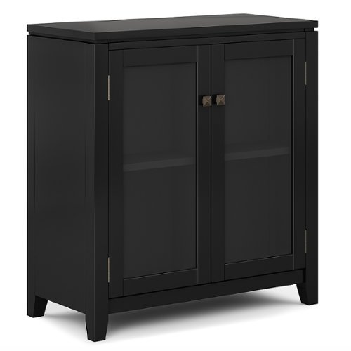 Simpli Home - Cosmopolitan Low Storage Cabinet - Black