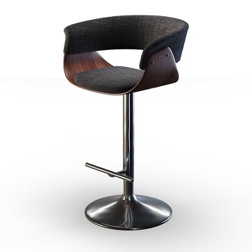

Simpli Home - Sheldon Adjustable Swivel Bar Stool - Charcoal Grey