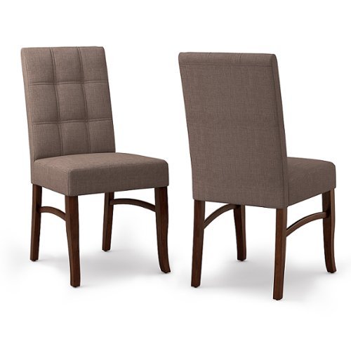 Simpli Home - Ezra Contemporary Deluxe Dining Chair (Set of 2) - Light Mocha