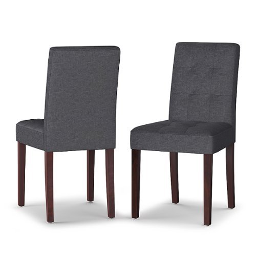 Simpli Home - Andover Contemporary Parson Dining Chair (Set of 2) - Slate Grey