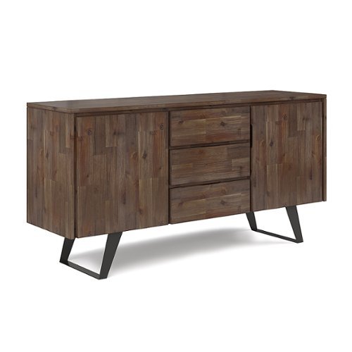 Simpli Home - Lowry Sideboard Buffet - Rustic Natural Aged Brown
