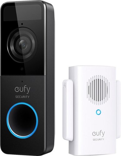  eufy Security - Smart Wi-Fi Video Doorbell Battery Operated - Black/White