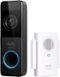 eufy Security - Smart Wi-Fi Video Doorbell Battery Operated - Black/White-Front_Standard