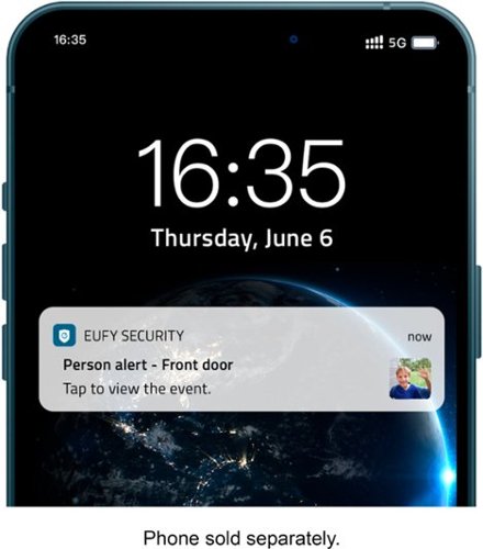 eufy Smart Wi-Fi Video Doorbell 2K Battery Operated/Wired with Chime - White/Black WORLDWIDE DELIVERY