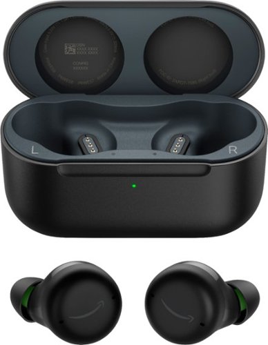 Amazon - Echo Buds (2nd Gen) True Wireless Noise Cancelling In-Ear Headphones with Wireless Charging Case - BLACK