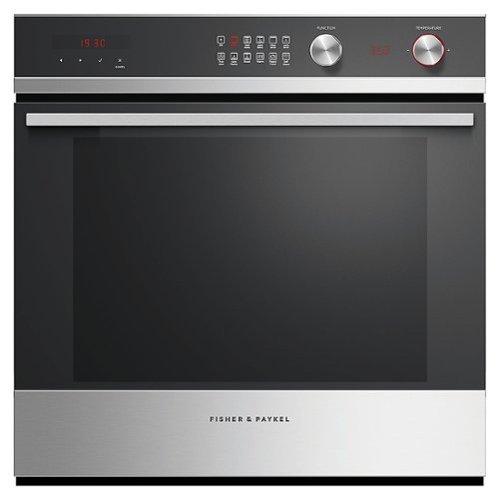 Fisher & Paykel - Series 9 Contemporary 24 in 3 cu ft Built-In Single Electric Convection Wall Oven 11 Function with Self-Cleaning - Stainless steel trim
