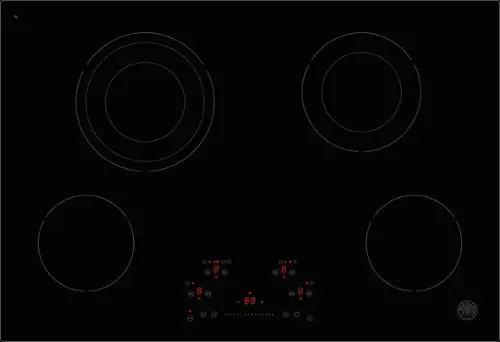 Front. Bertazzoni - Professional Series 30” Built-in Electric Ceran Cooktop - Black.