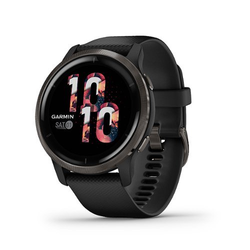  Garmin - Venu 2 GPS Smartwatch 45 mm Fiber-Reinforced Polymer - Slate/Black
