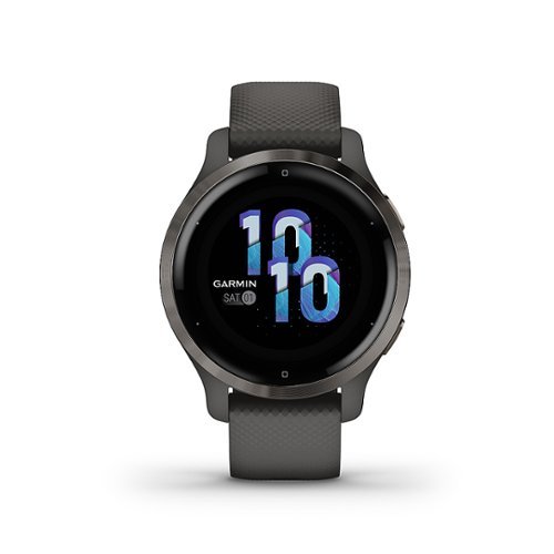 Garmin - Venu 2S GPS Smartwatch 28mm Fiber-Reinforced Polymer - Slate Bezel with Graphite Case