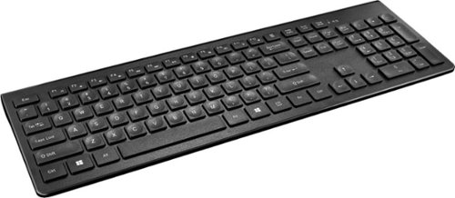 Best Buy essentials™ Full-size Wireless Membrane Switch Keyboard - Black WORLDWIDE DELIVERY