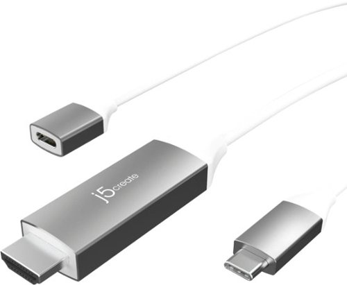j5create - USB-C® to 4K HDMI™ CableUSB-C® to 4K HDMI™ Cable With PD100W Pass-Through - Silver