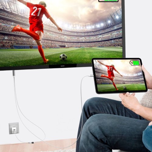 j5create USB-C to 4K HDMI Cable With PD100W Pass-Through - Gray/White WORLDWIDE DELIVERY