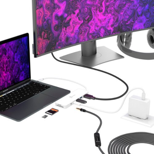 j5create USB-C Multi-Port Hub with Power Delivery for Mac, PC and More - White WORLDWIDE DELIVERY