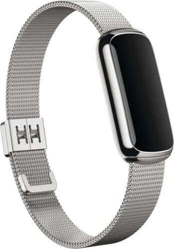 Fitbit - Luxe Stainless Steel Mesh Accessory Band, One Size - Platinum