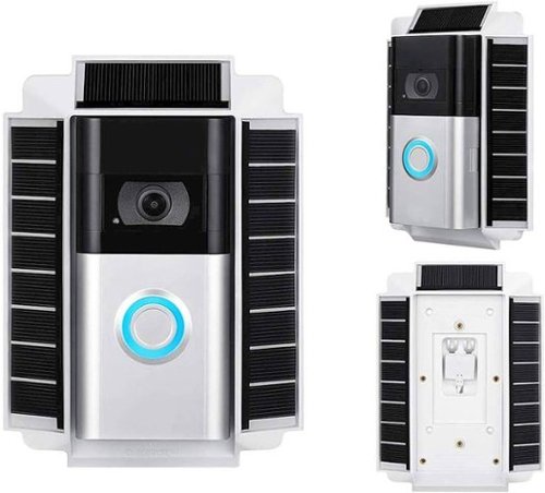 Wasserstein Mountable Solar Kit for Ring Video Doorbell 3 and 3 Plus - White WORLDWIDE DELIVERY