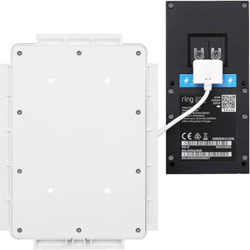 Wasserstein Mountable Solar Kit for Ring Video Doorbell 3 and 3 Plus - White GLOBAL SHIPPING