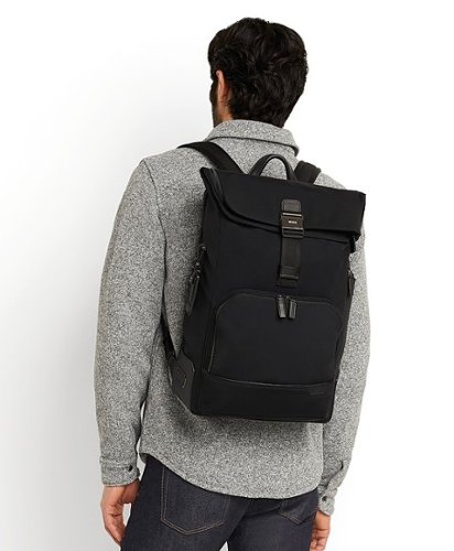 TUMI Harrison Osborn Roll Top Backpack - Black BUY ONLINE
