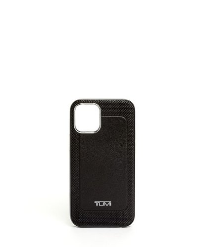 TUMI - Leather Soft shell iPhone 12 Mini - Black