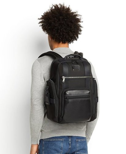 TUMI Alpha Bravo Sheppard Deluxe Brief Pack - Black BUY ONLINE