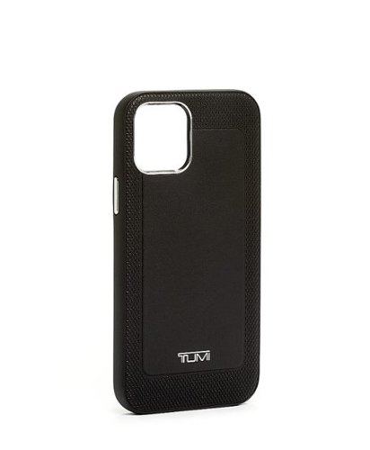 TUMI Leather Iphone 12/12 Pro - Black GLOBAL SHIPPING