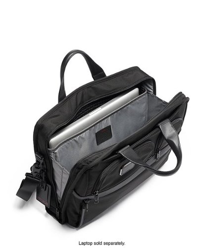 TUMI Alpha Compact Lg Laptop Brief - Black WORLDWIDE DELIVERY