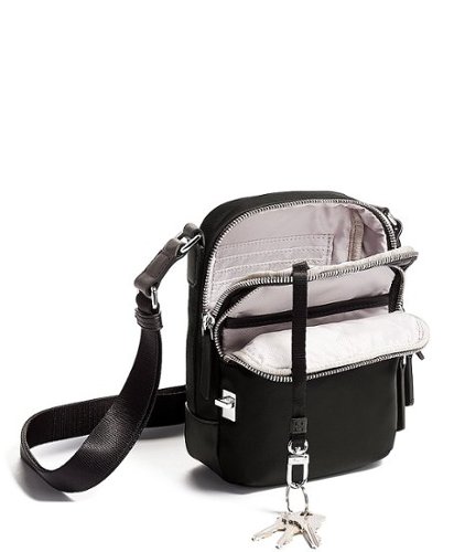 TUMI Voyageur Ruma Crossbody - Black/Silver WORLDWIDE DELIVERY