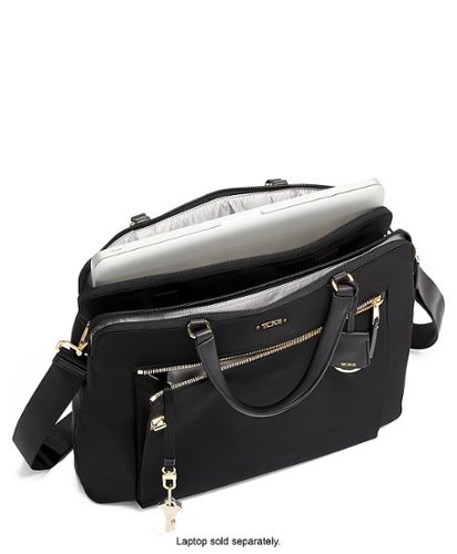 TUMI Voyageur Clare Double Zip Brief - Black WORLDWIDE DELIVERY