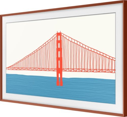 

Samsung - 55” The Frame Customizable Bezel - Beveled Brick Red