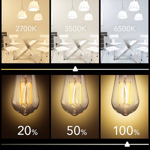 Geeni LUX ST19 Wi-Fi Smart Edison Bulb (2-Pack) - White WORLDWIDE DELIVERY