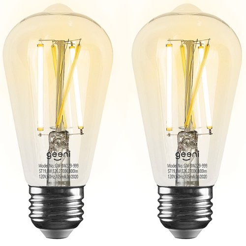 Geeni LUX ST19 Wi-Fi Smart Edison Bulb (2-Pack) - White SHOP ONLINE