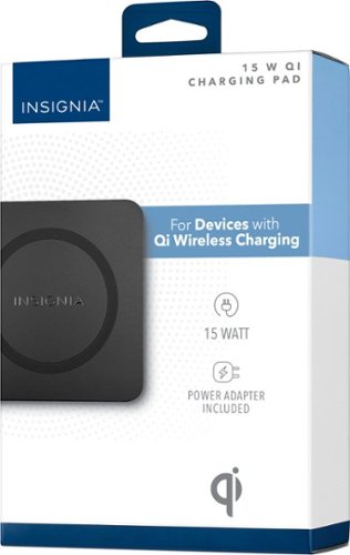 Insignia™ - 15 W Qi-Certified Wireless Charging Pad for Android/iPhone - Black-Alt_View_Standard_15 