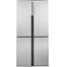 Haier - 16.8 Cu. Ft. 4-Door French Door Counter-Depth Refrigerator with LED Lighting - Stainless Steel-Front_Standard