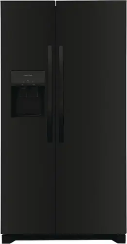 Front. Frigidaire - 25.6 Cu. Ft. Side-by-Side Refrigerator - Black.
