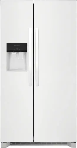 Front. Frigidaire - 25.6 Cu. Ft. Side-by-Side Refrigerator - White.