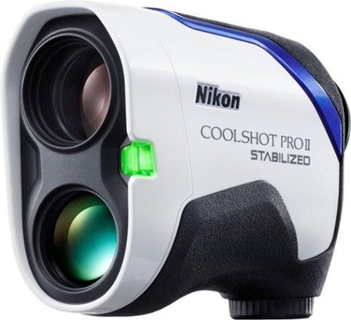 Nikon - Coolshot ProII Stabilized Golf Laser Rangefinder - White/Blue/Black