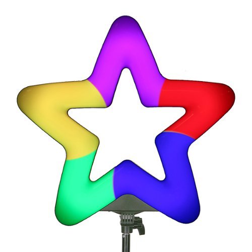Sunpak - 20" Star-Shaped Rainbow Vlogging Kit with Bluetooth Remote