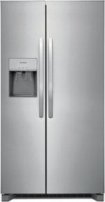 Frigidaire - 25.6 Cu. Ft. Side-by-Side Refrigerator - Stainless steel - Front_Standard