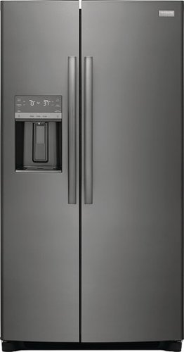 Frigidaire - Gallery 25.6 Cu. Ft. Side-by-Side Refrigerator - Black stainless steel