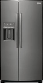 Frigidaire - Gallery 25.6 Cu. Ft. Side-by-Side Refrigerator - Black stainless steel - Front_Standard
