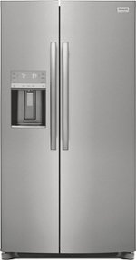 Frigidaire - Gallery 25.6 Cu. Ft. Side-by-Side Refrigerator - Stainless steel - Front_Standard
