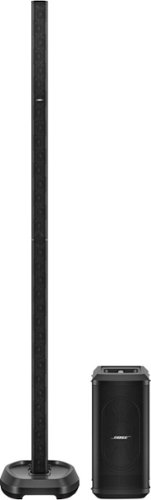 L1 PRO32 Portable Line Array Speaker System Bluetooth Bundle with Bose Sub 1 - Black-Front_Standard 