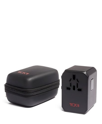 TUMI 3 Port Usb Power Adapter - Black WORLDWIDE DELIVERY