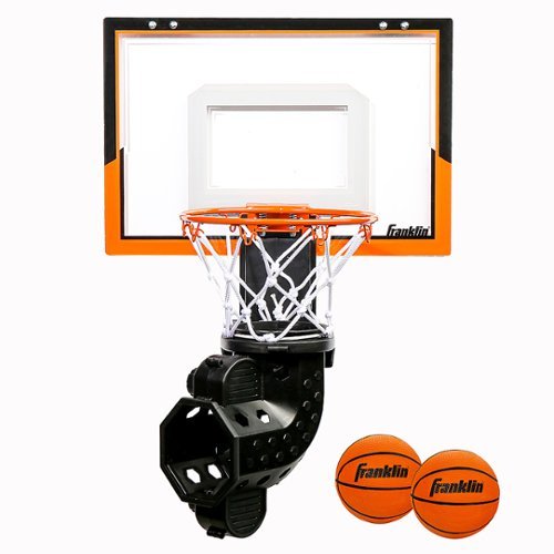 Franklin Sports - Over The Door Basketball Hoop with Ball Return - Multi