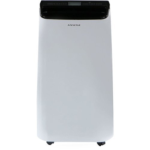 Amana - Portable Air Conditioner with Remote Control for Rooms up to 450-Sq. Ft. - White/Black